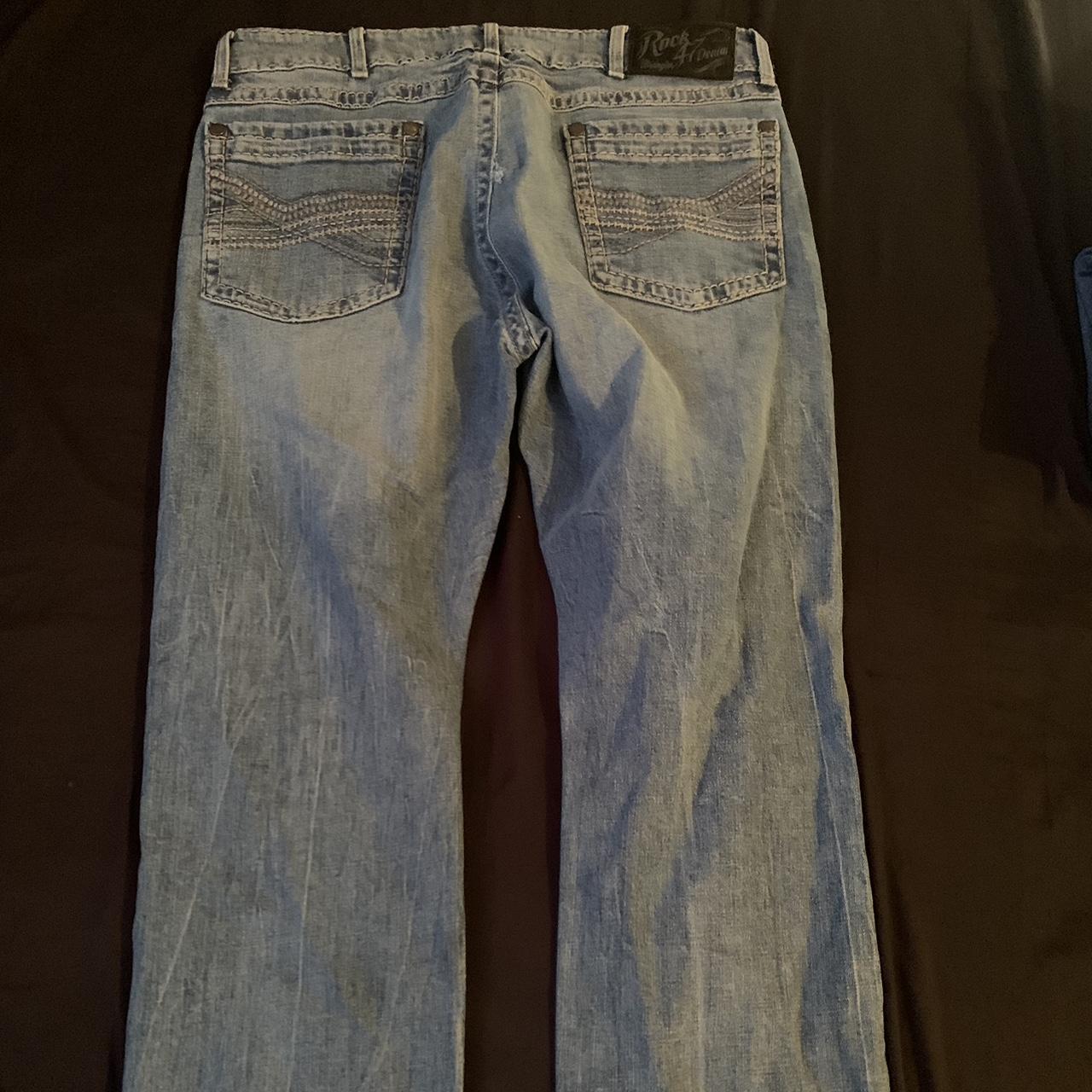 Men’s Wrangler Rock 47 Denim Jeans Worn, One small... - Depop