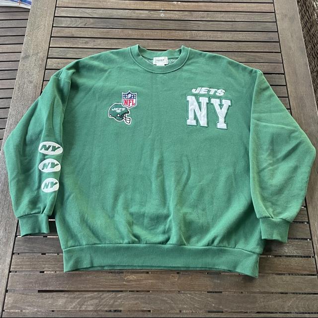 New york jets green sweatshirt Oversized fit great - Depop