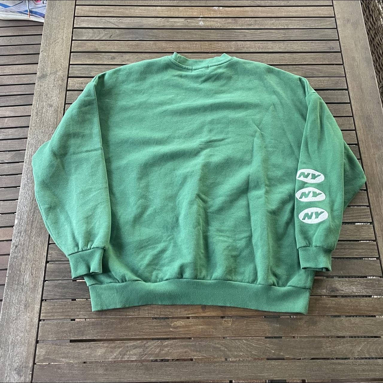Pull&Bear New York City printed hoodie in bottle green