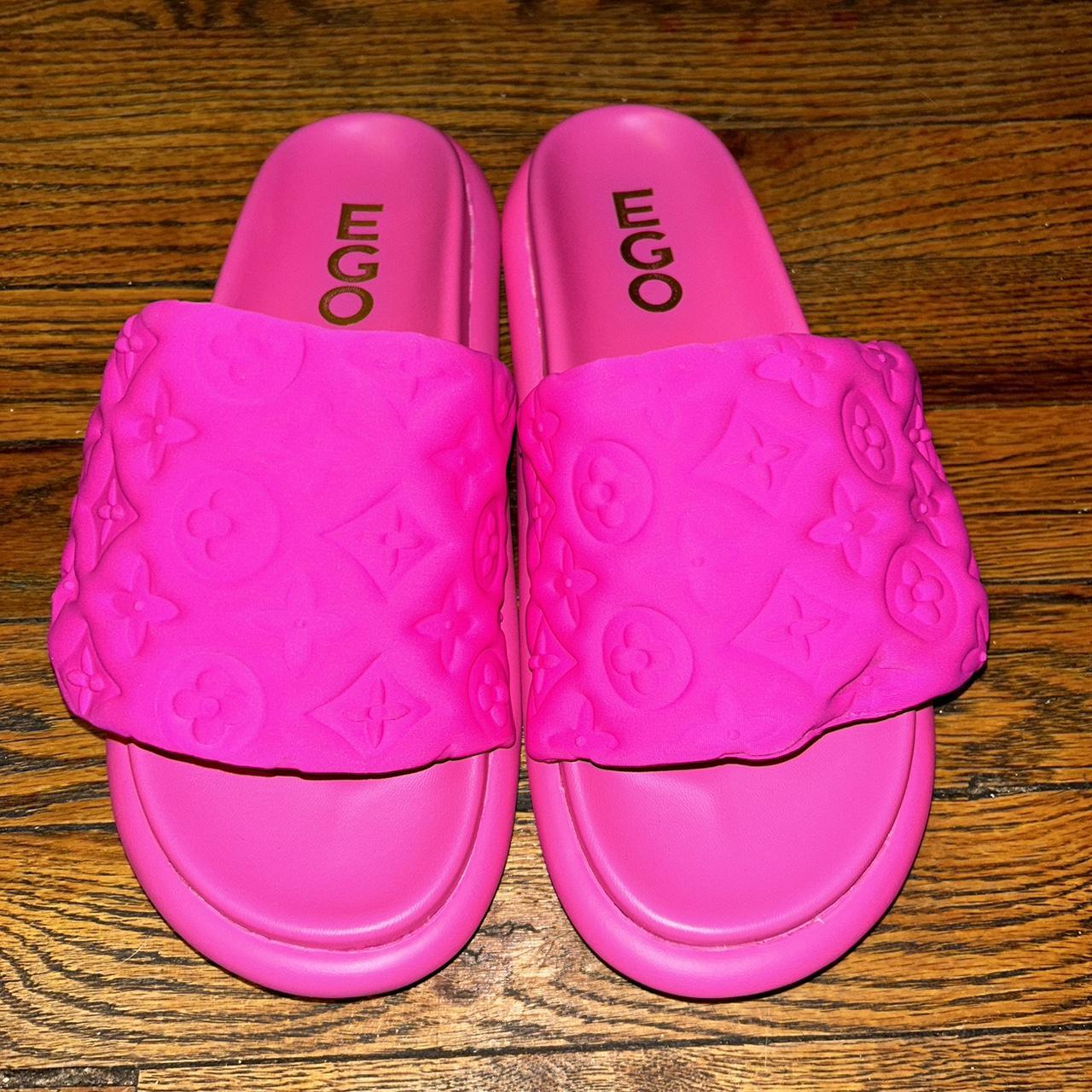 Ego Shoes Pink Slides - Depop