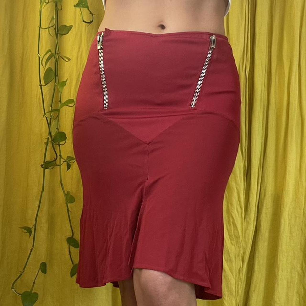 Red Zipper Versace Skirt Sooooo Sexy And Depop