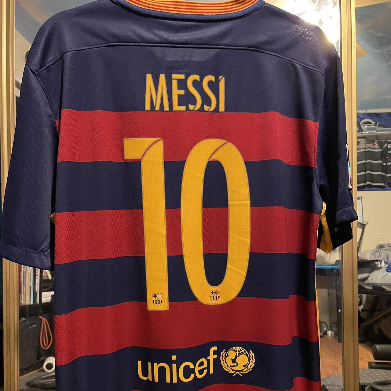 Barcelona Lionel Messi soccer jersey Qatar - Depop