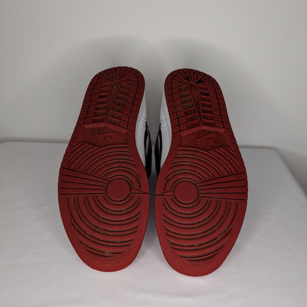 Jordan Men's Red and White Trainers | Depop