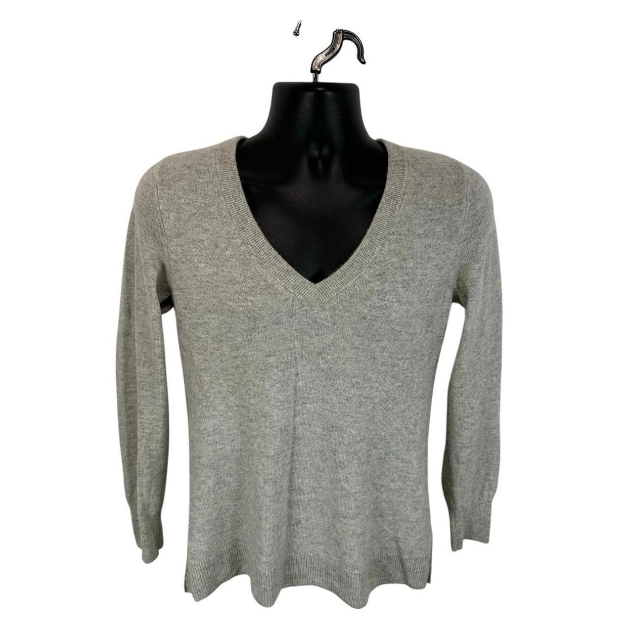 V Neck J Crew Factory Cashmere Crew Women's Sweater Grey S – J