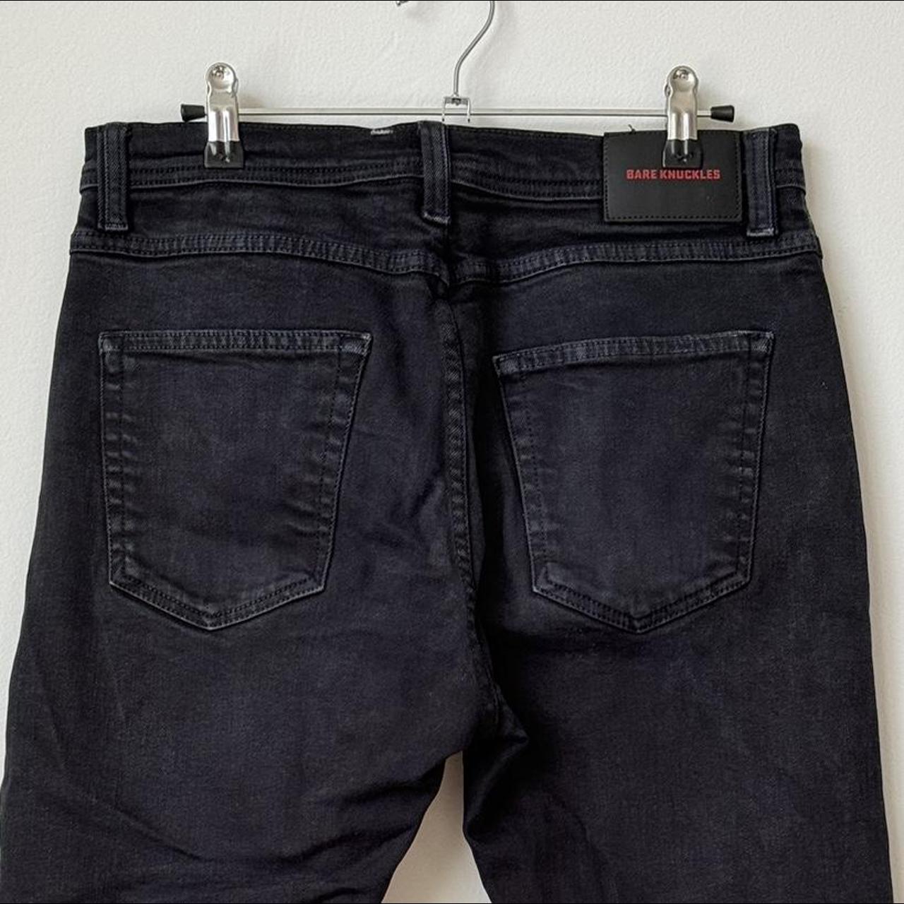 BARE KNUCKLES BLACK CLAY WASHED DENIM JEANS Size: S... - Depop