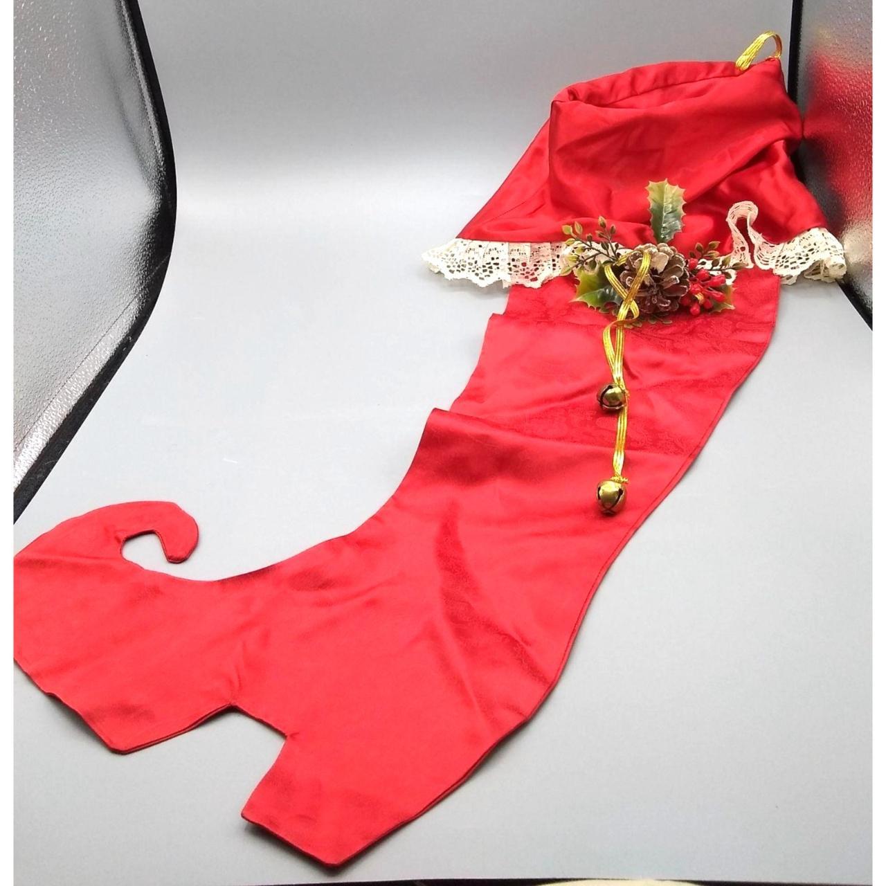 satin christmas stocking