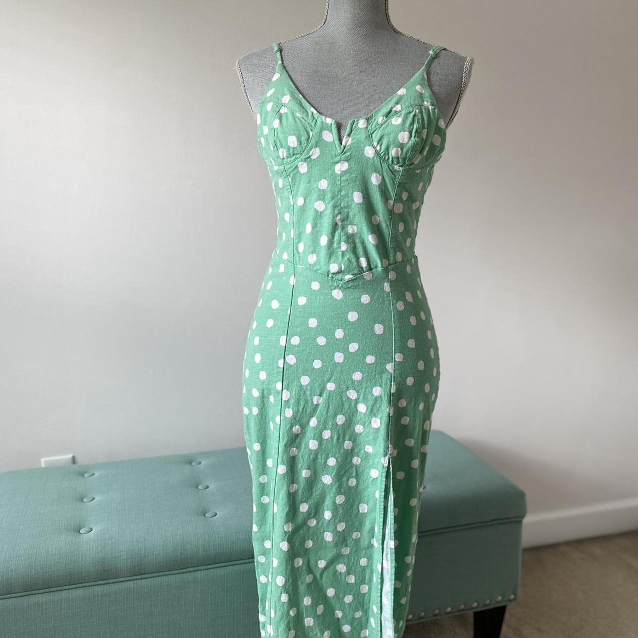 Urban outfitters green shop polka dot dress