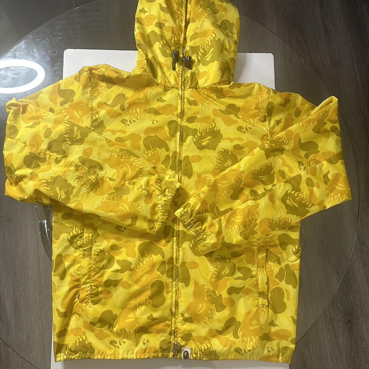 100 authentic bape camo yellow flame lightweight