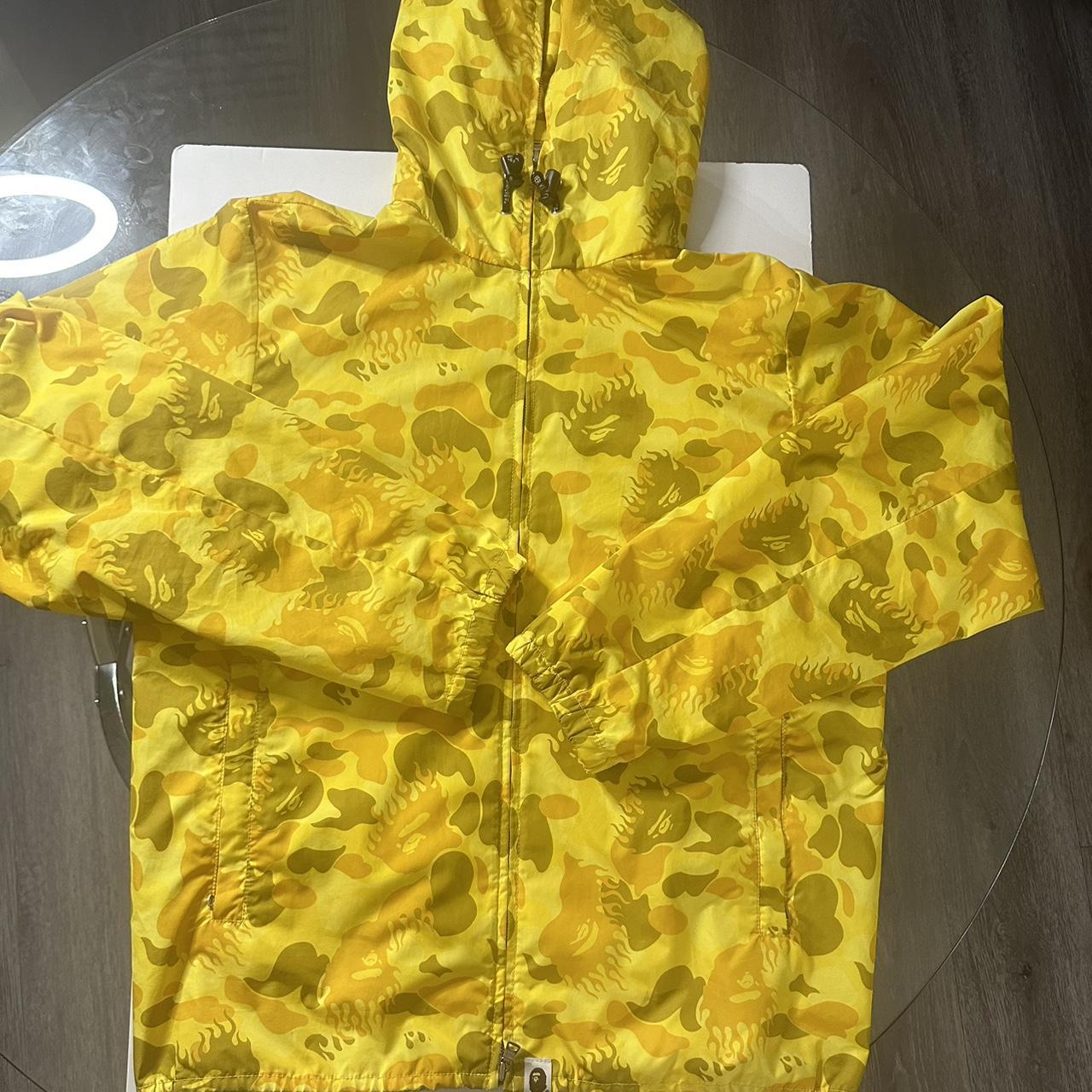 100 authentic bape camo yellow flame lightweight. Depop