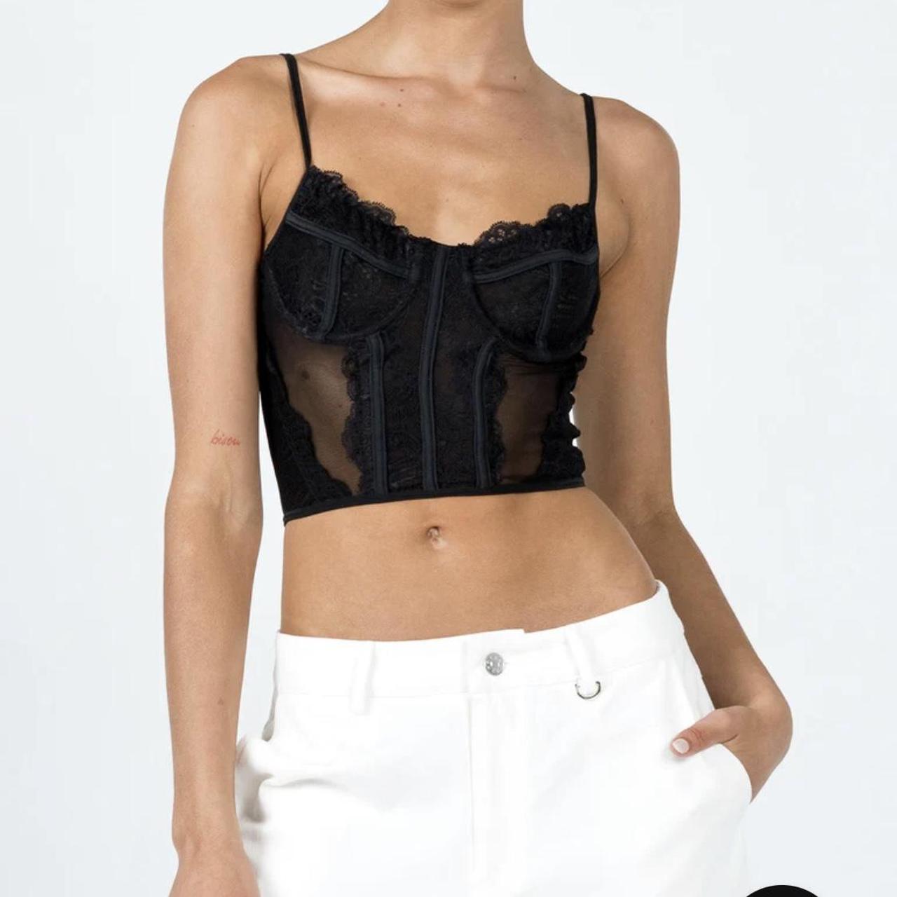 Princess Polly Women's Black Corset Depop