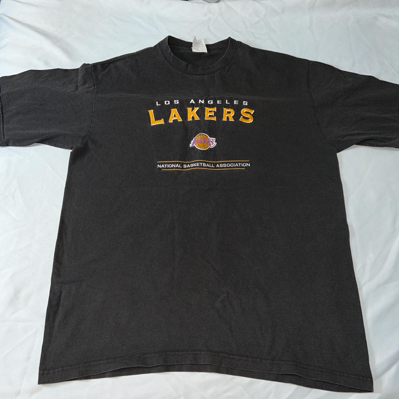 Vintage Nike Los Angeles Lakers T-Shirt Grey Size - Depop