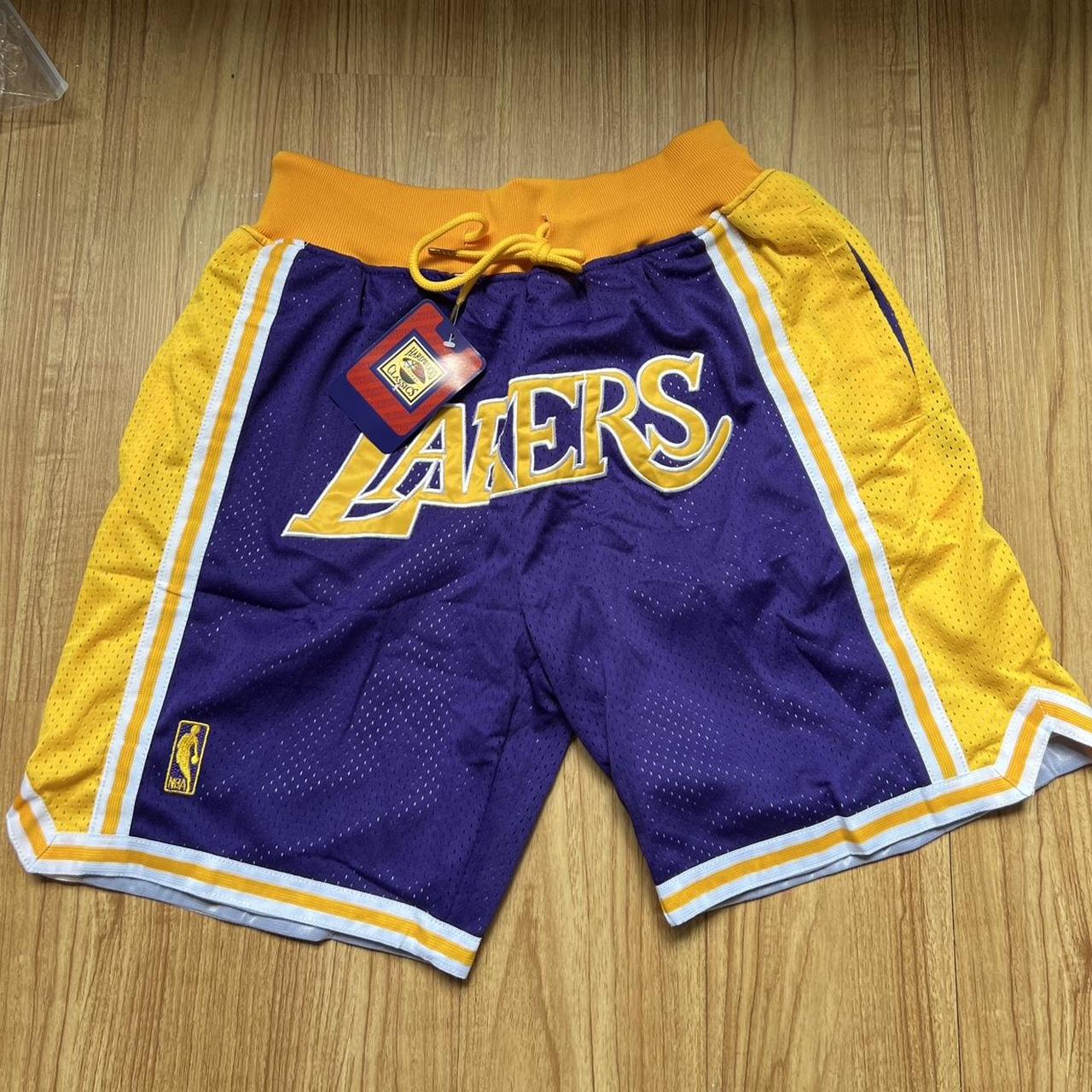 LA Lakers NBA Shorts Just Don Kindly review the... - Depop