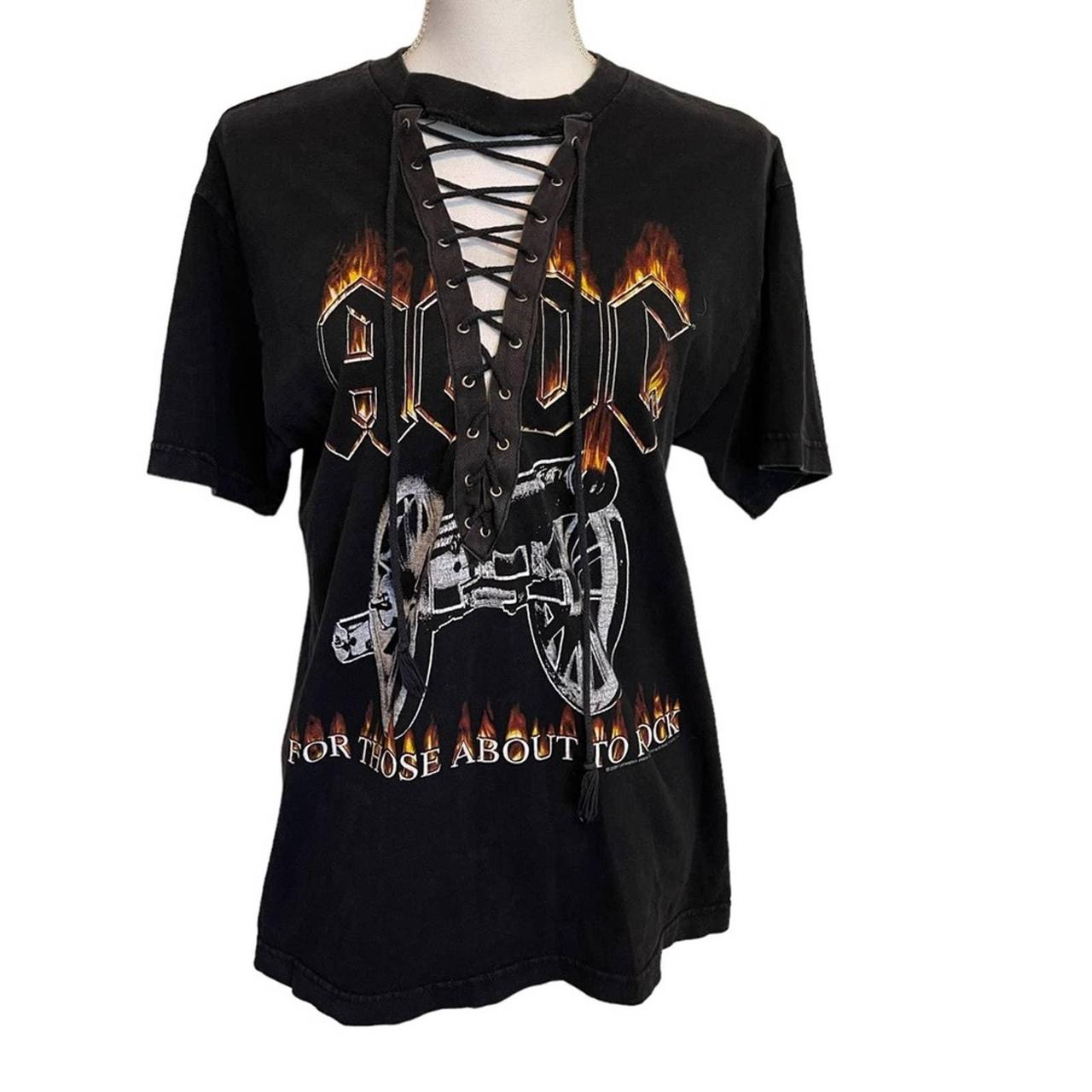 lace up band t shirt