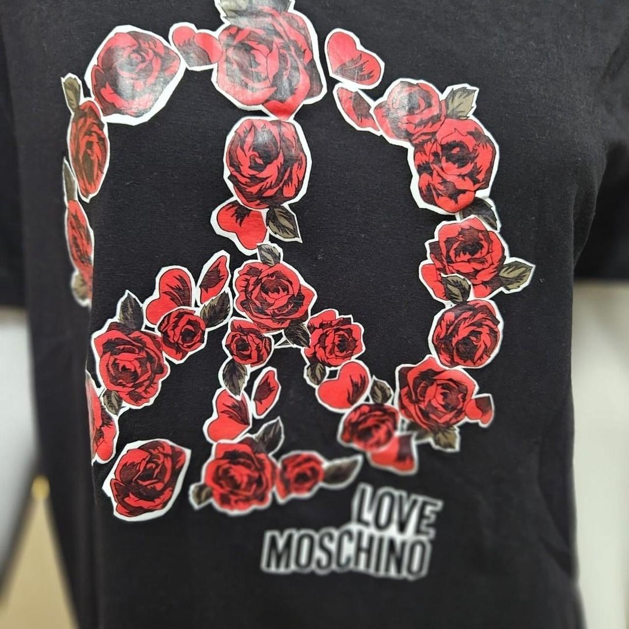 moschino rose t shirt