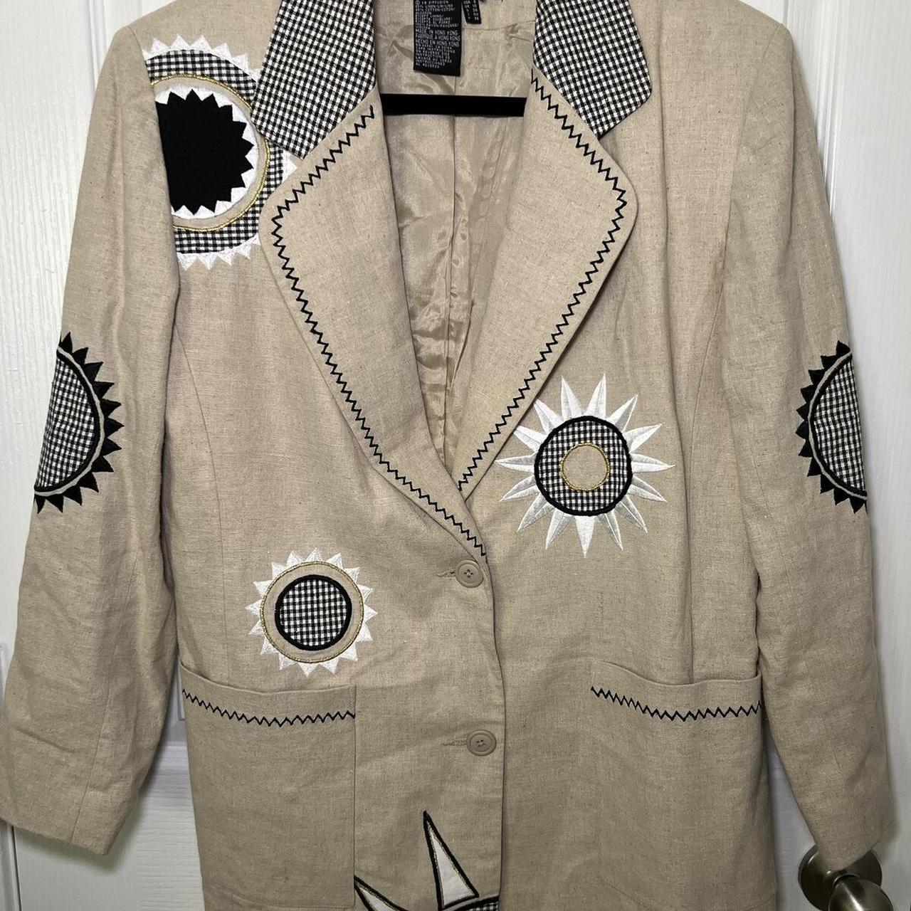 Source Unknown Women's Blazer Jacket - Tan/Black … - image 1