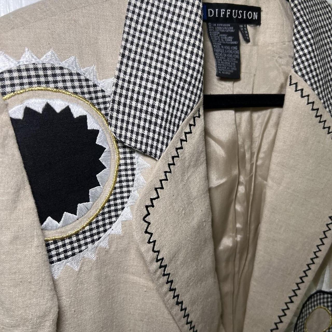 Source Unknown Women's Blazer Jacket - Tan/Black … - image 2