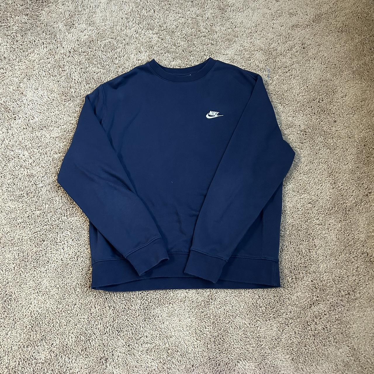 Nike Men's Blue and Navy Sweatshirt | Depop