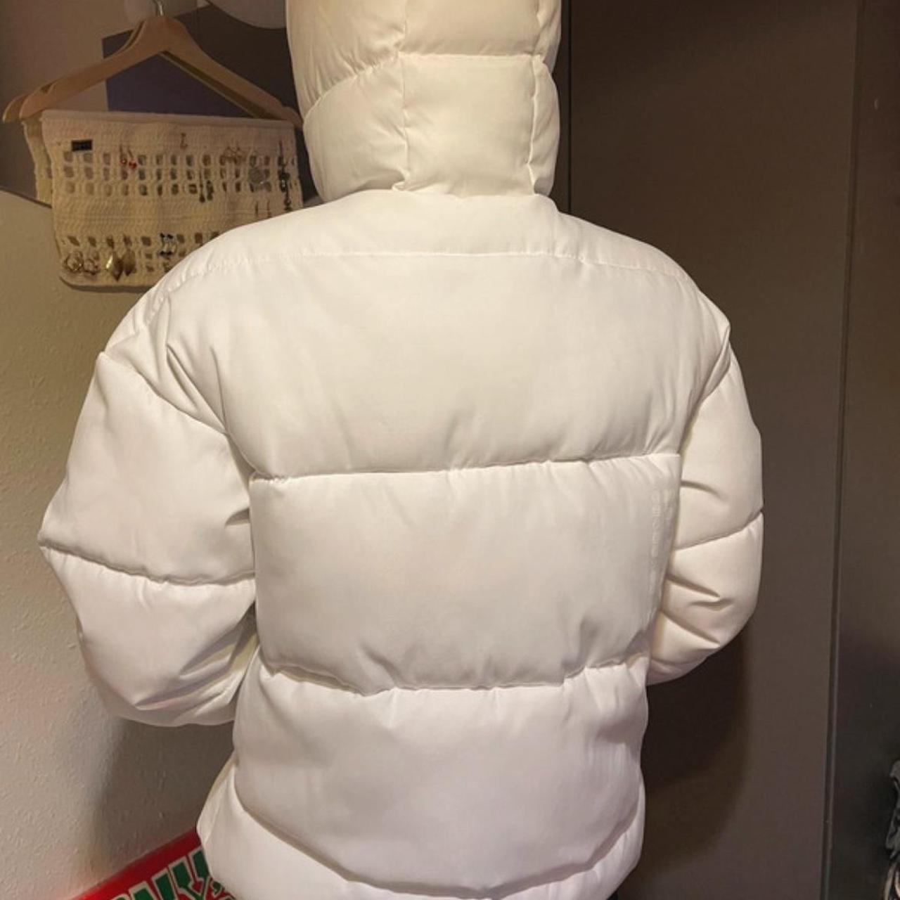 Always Do What You Should Do white puffer jacket | Depop