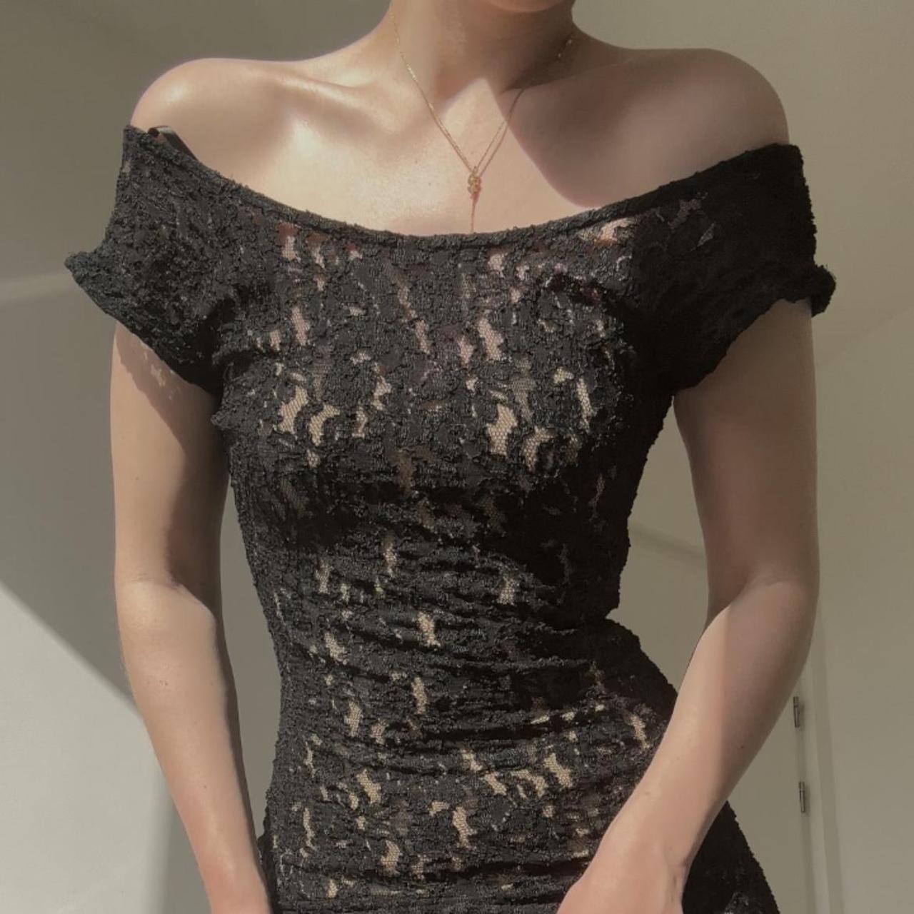 Full sheer romantic black dress (M) A rare one of a... Depop