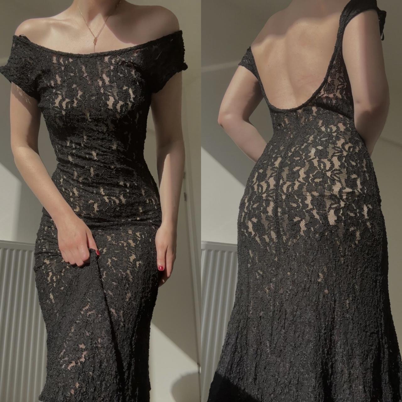 Full sheer romantic black dress (M) A rare one of a... Depop