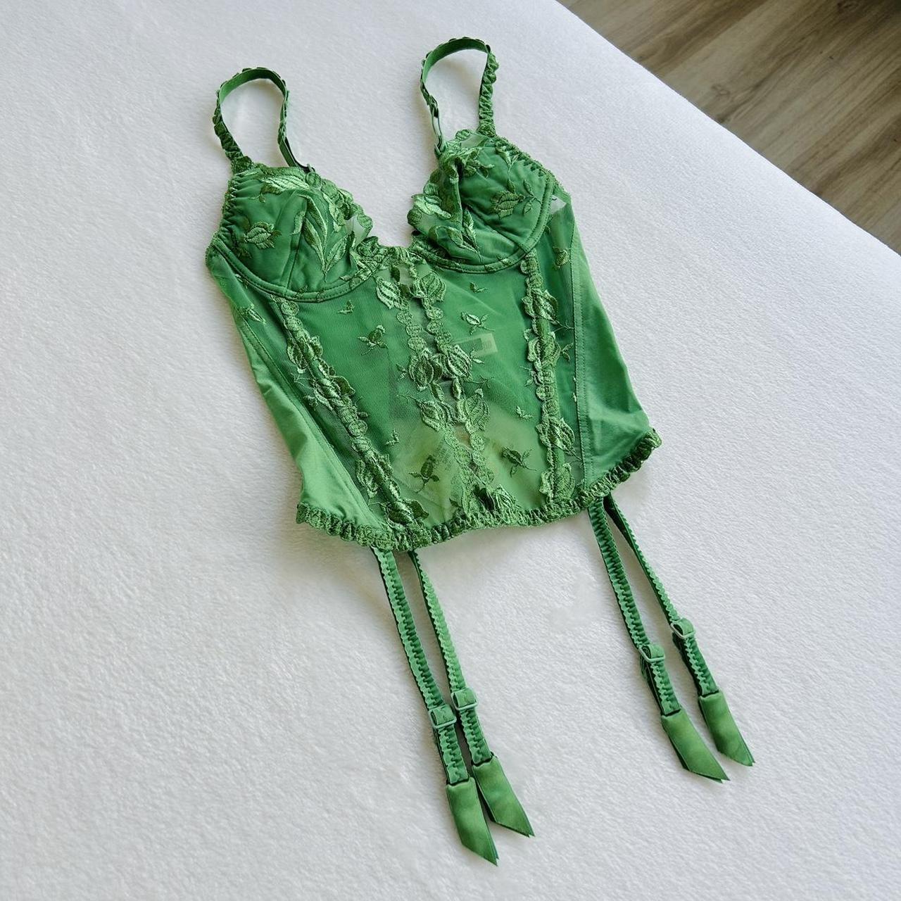 Nwt Malizia By La Perla Italian Garden Green Corset - Depop