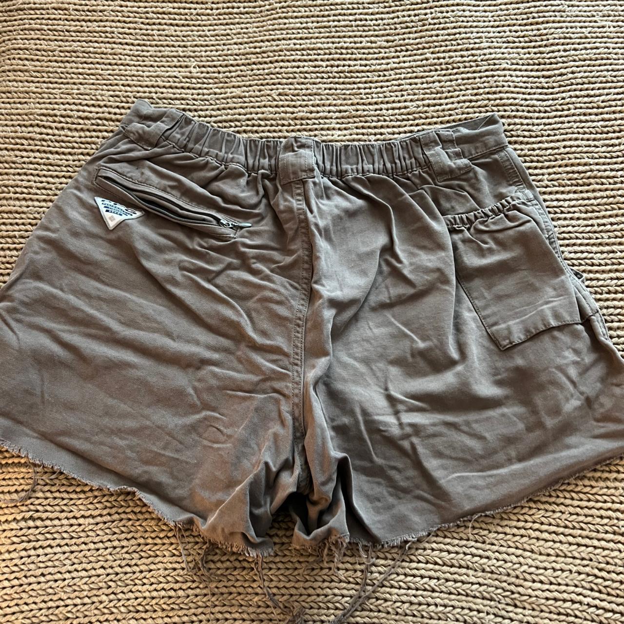 Columbia PFG cargo shorts with elastic waistband.... - Depop