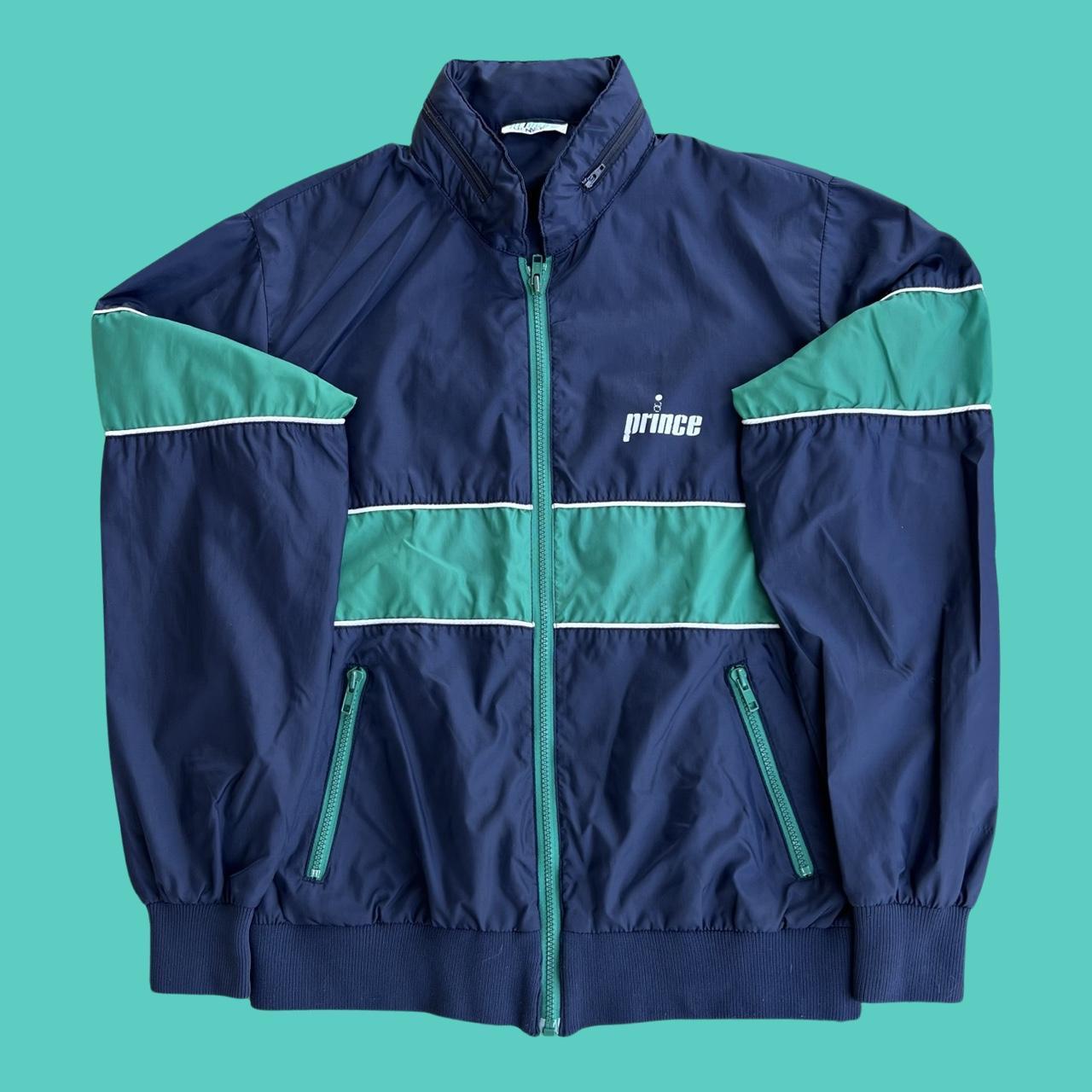 Prince Men's Navy and Green Jacket