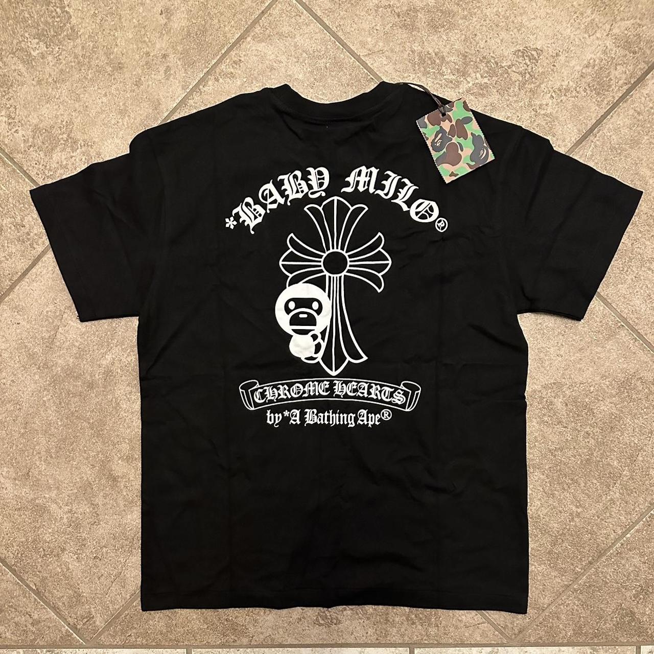 Bape X Chrome Hearts Black Tee If you have any other... - Depop