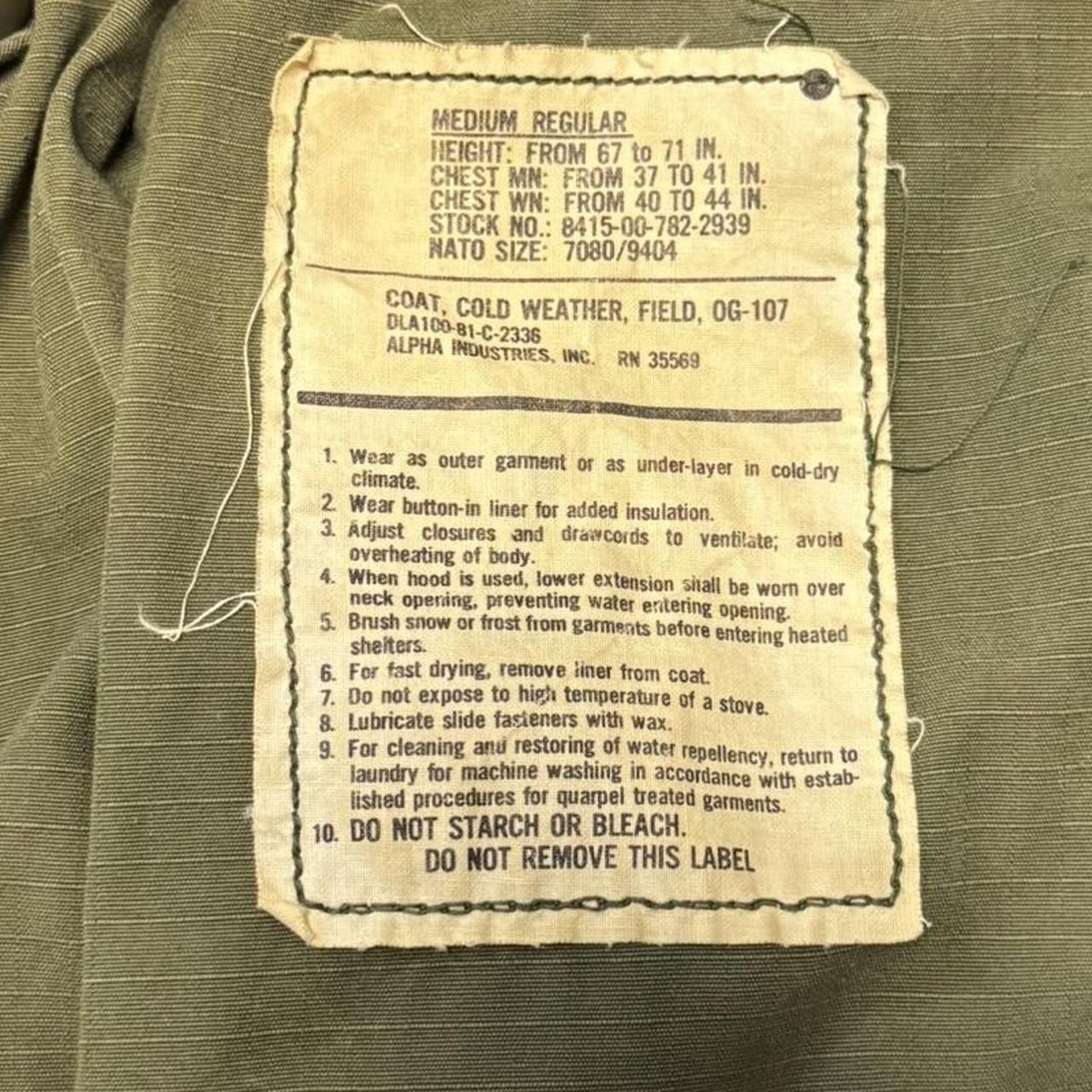 Alpha Industries Men's Jacket - Green/Khaki - M –… - image 7