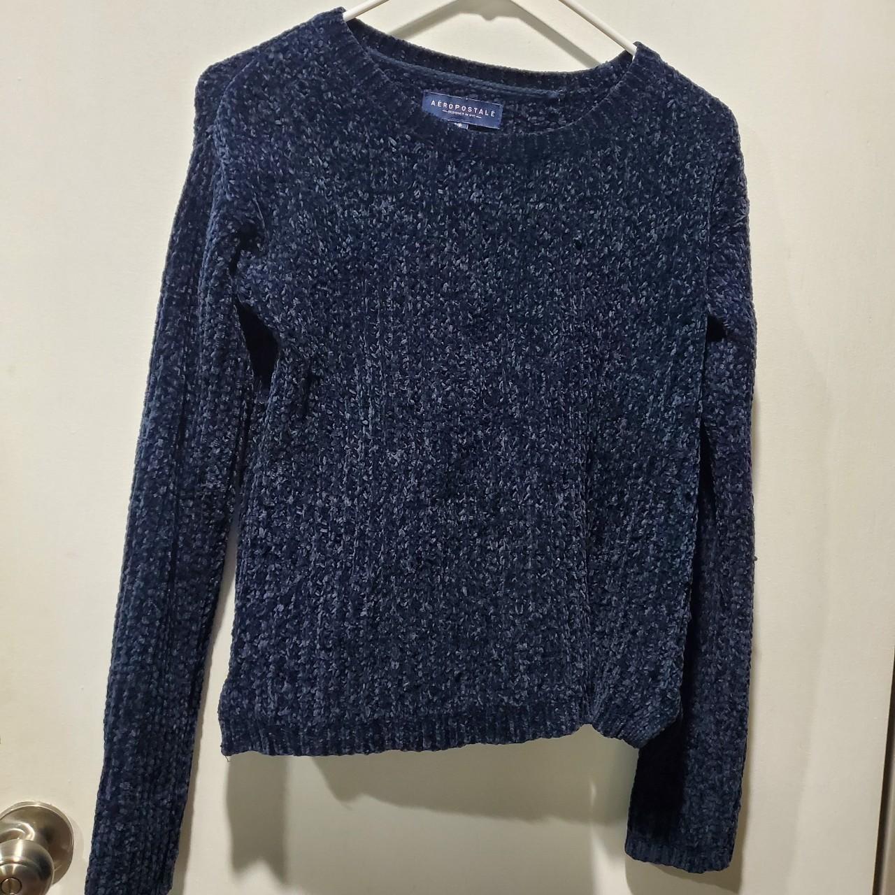 Small blue aeropostale sweater! Very soft, fits like... - Depop