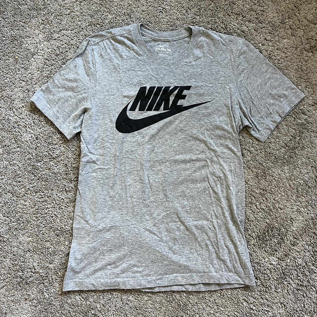 Mens grey Nike shirt #nike #nikemens #streetwear... - Depop