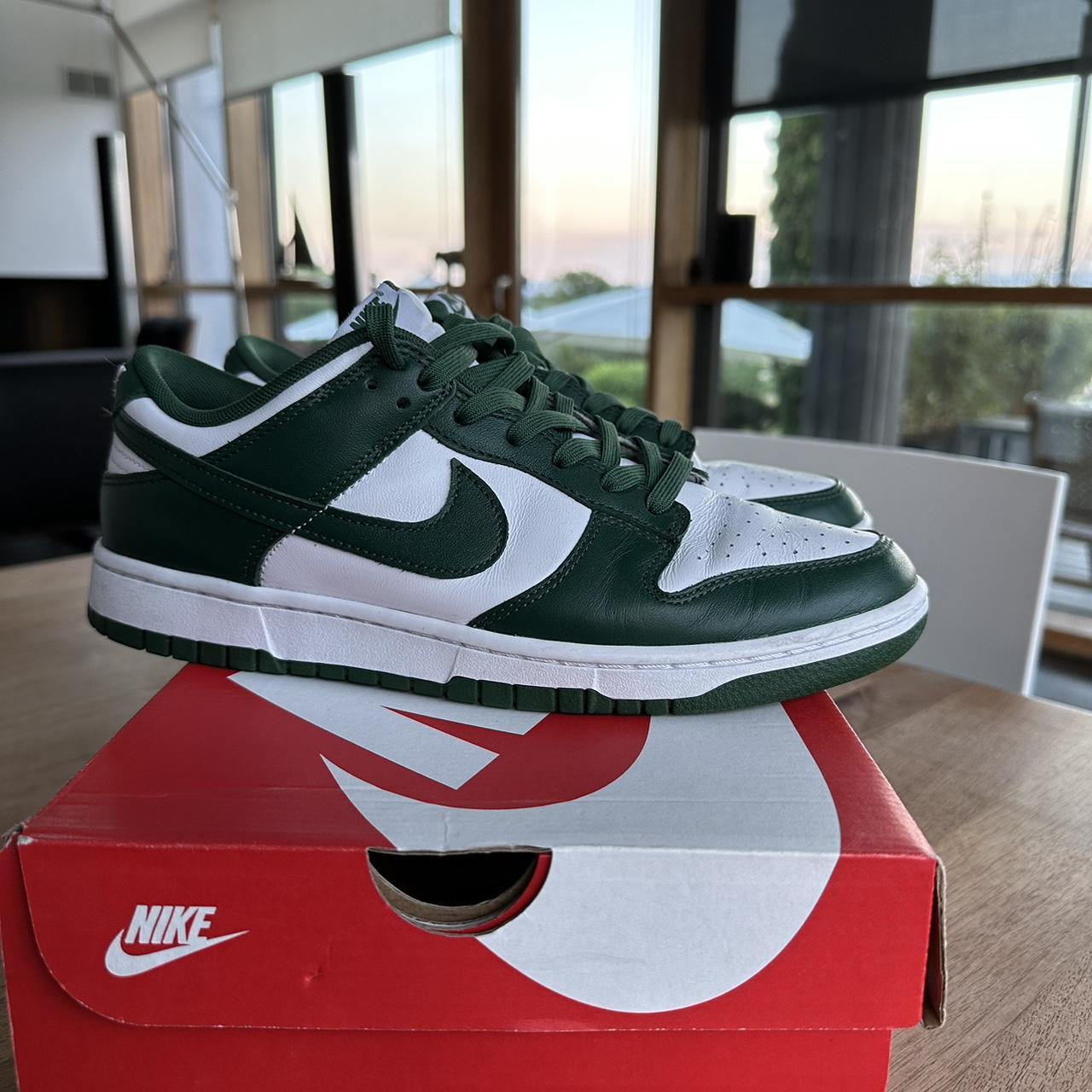 Michigan State Mens Nike Dunk Low Michigan Michigan Green Dunks