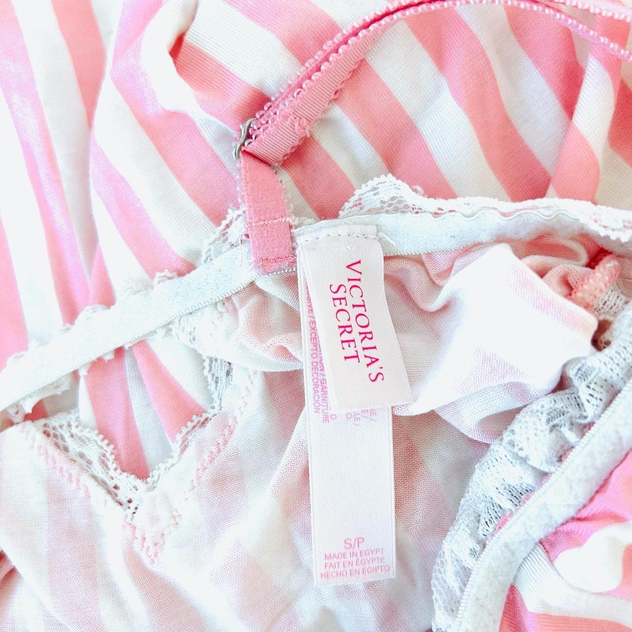 ❀ adorable pink striped vs slip pinterest - Depop