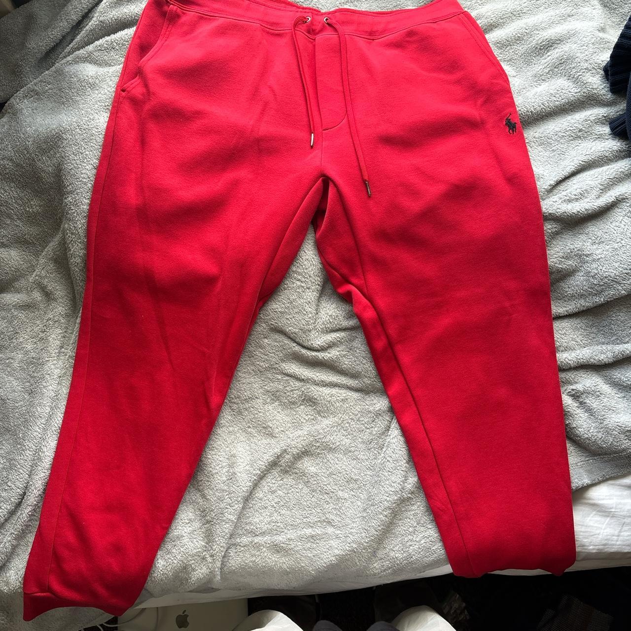 Polo ralph best sale lauren red joggers