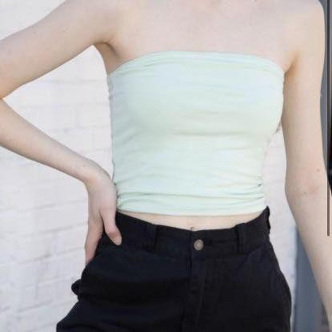 Brandy Melville Jenny tube top in Mint green super... - Depop