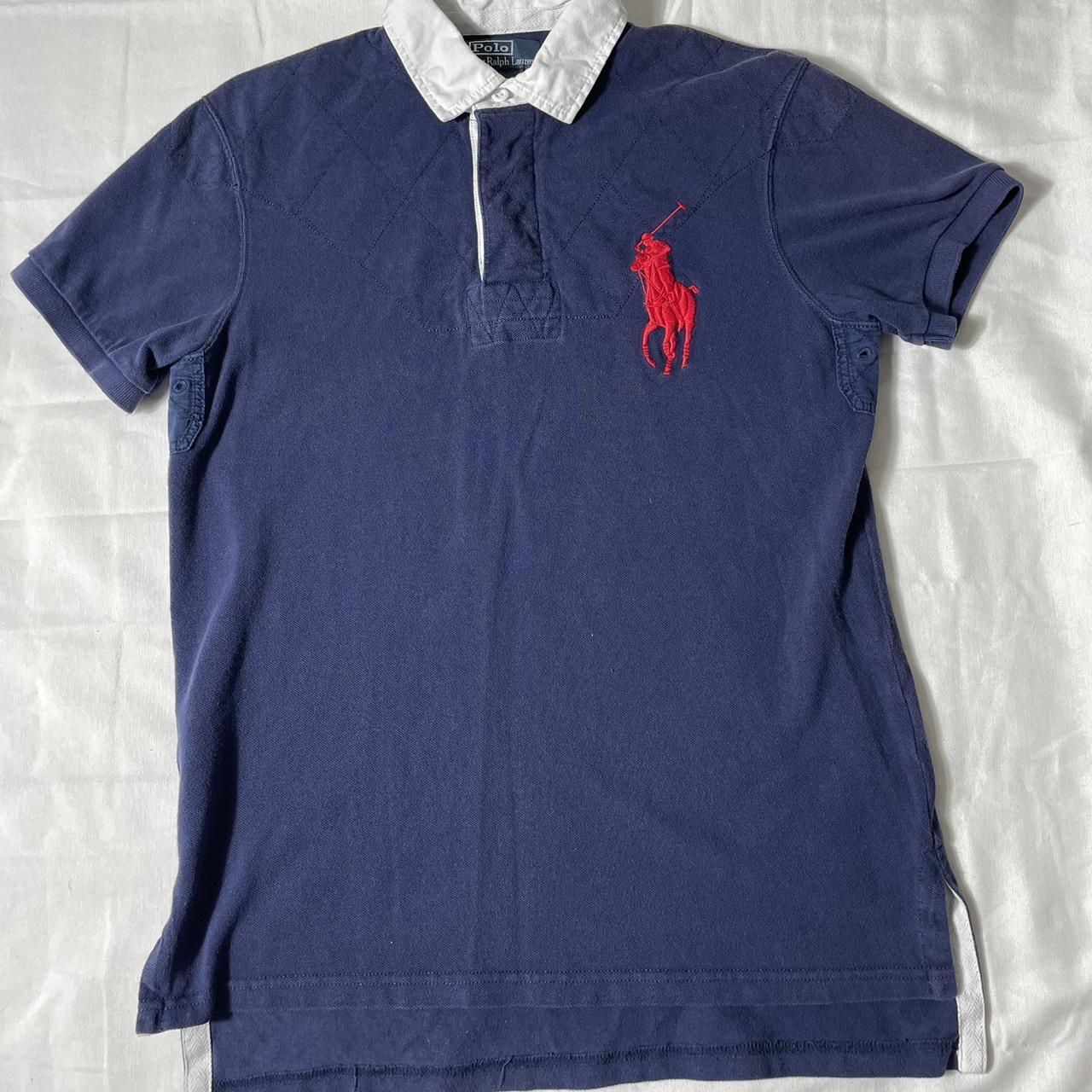 Polo Ralph Lauren Men's Navy and Red Polo-shirts | Depop