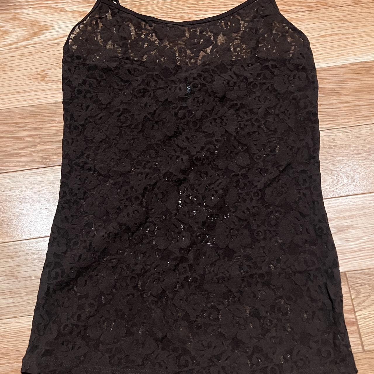 Dark brown George lace top size small can fit an xs... - Depop