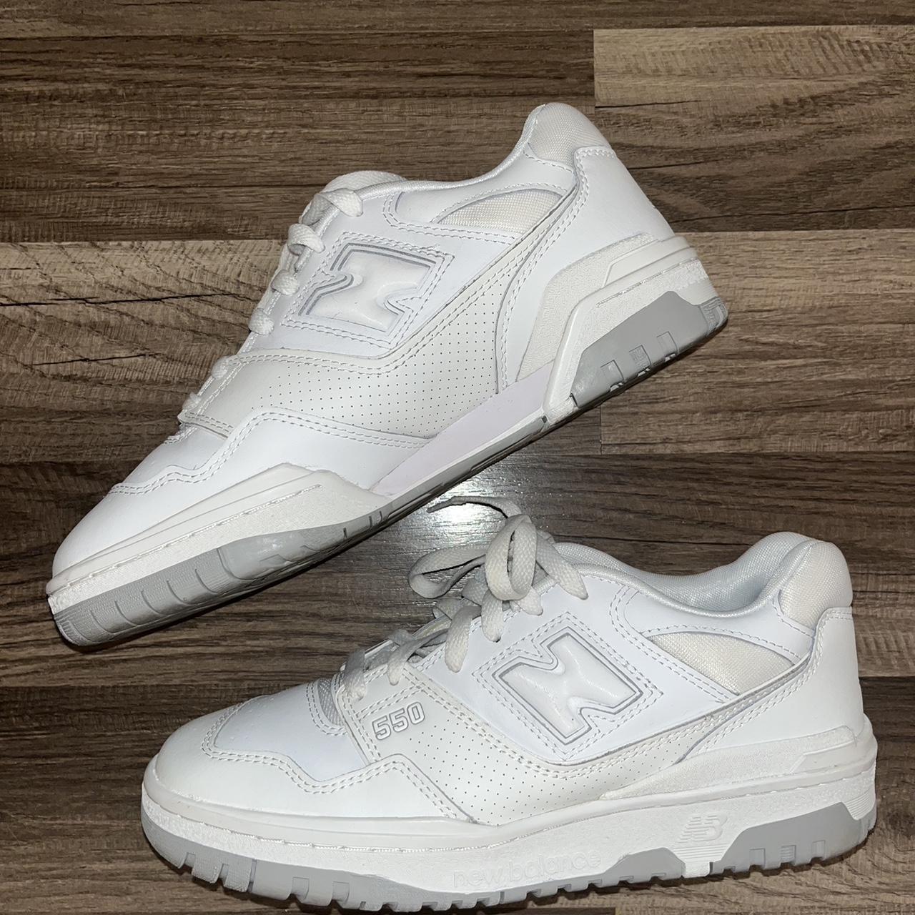 New Balance Men's White and Grey Trainers | Depop