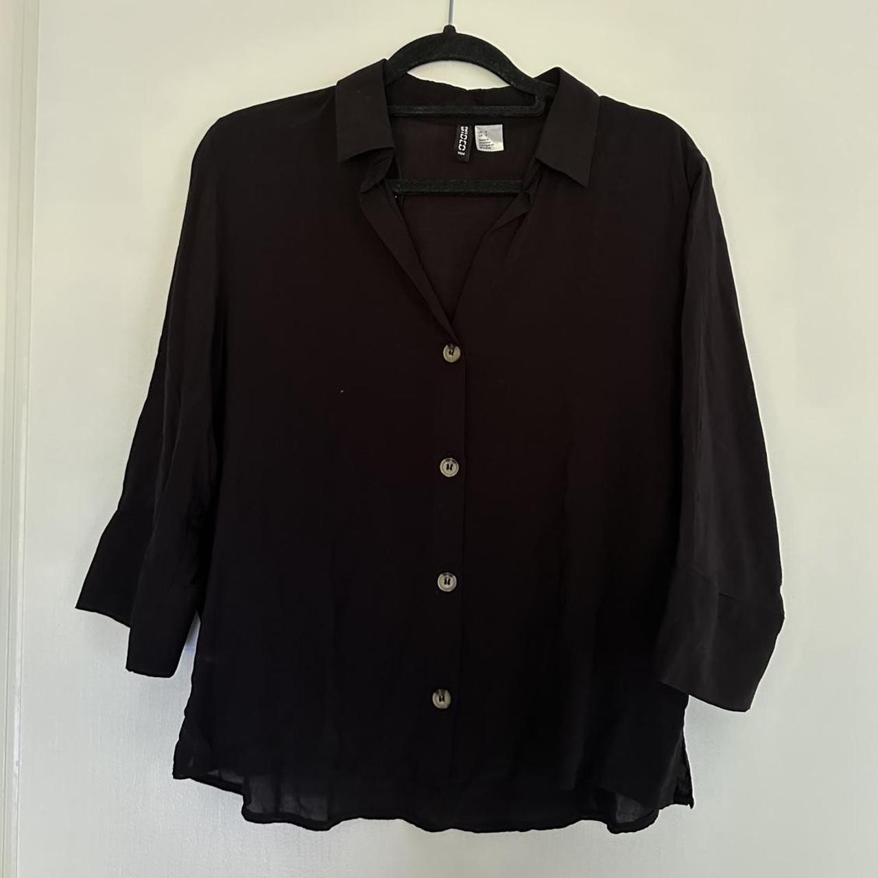 H&M Women's Black Blouse | Depop