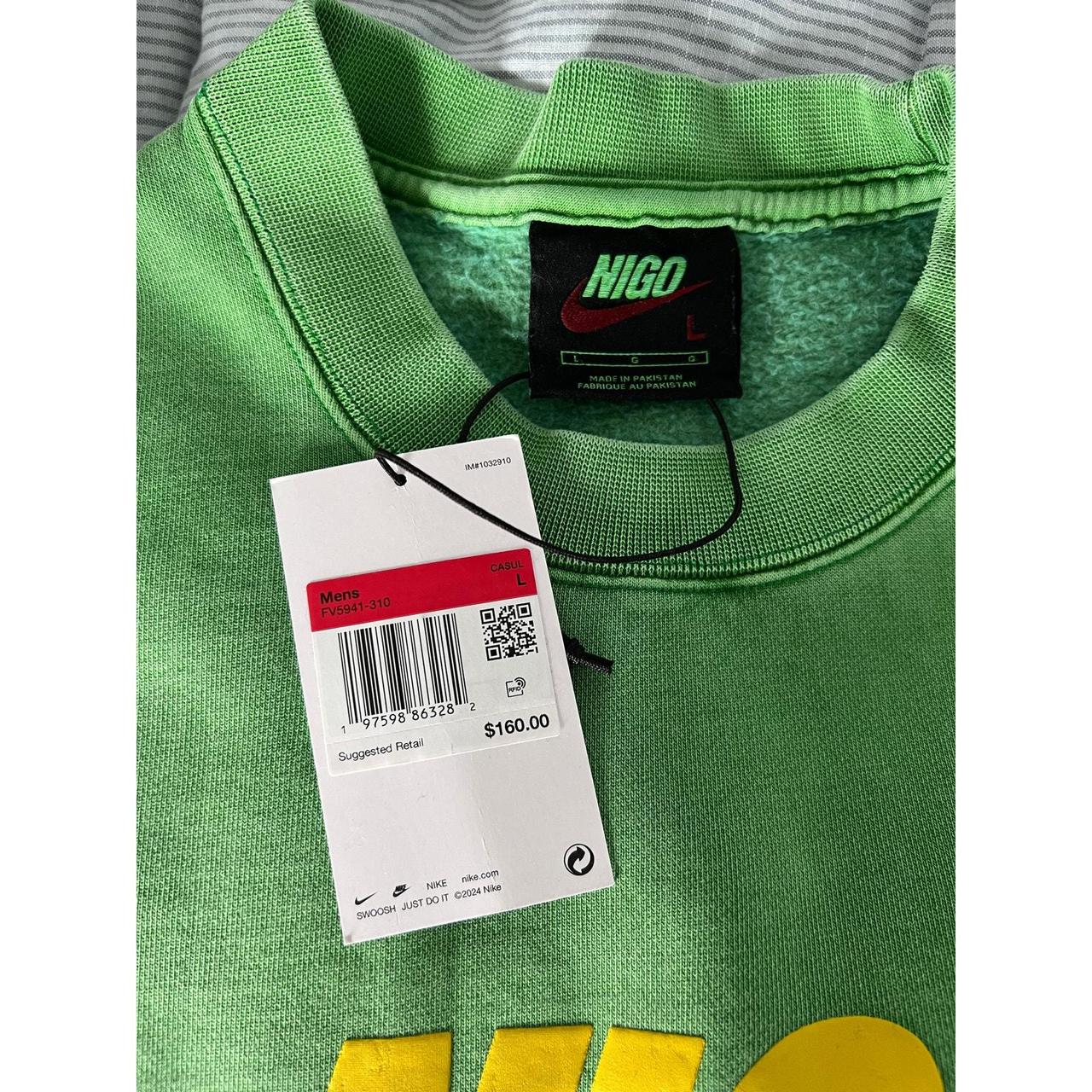 Nigo Nike Crewneck Sweatshirt in Green Condition: | Depop Nigo Nike Crewneck Sweatshirt in Green Condition: | Depop