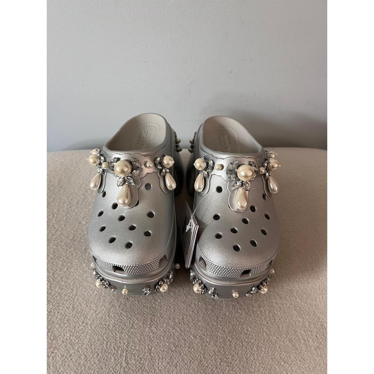 Simone Rocha Crocs Siren Spiked Clog in Metallic | Depop