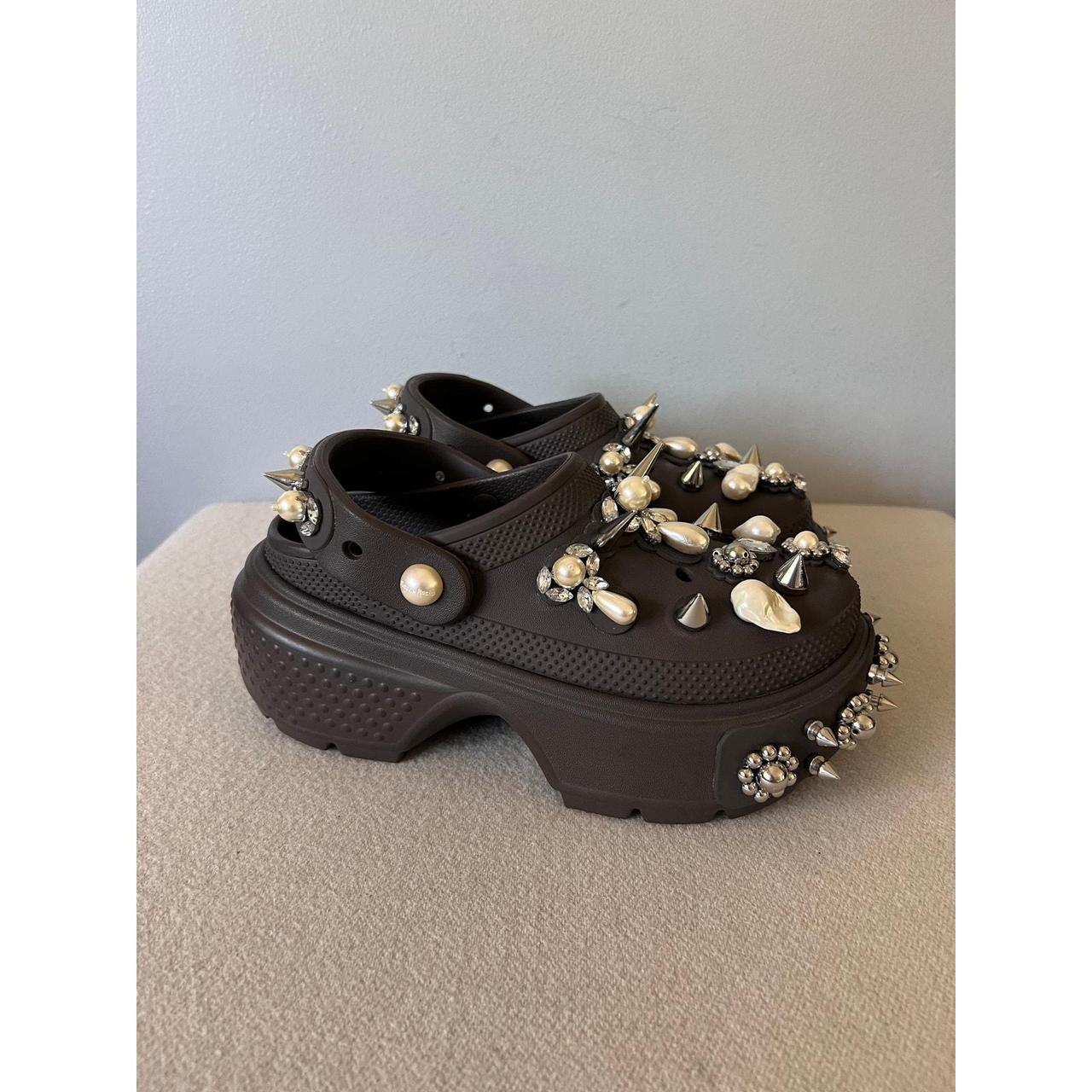 Simone Rocha Crocs Siren Spiked Clog in Metallic | Depop