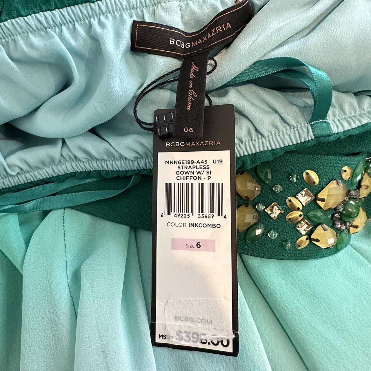 New 398 BCBGMaxazria Silk Blue Green Ombre Flowy