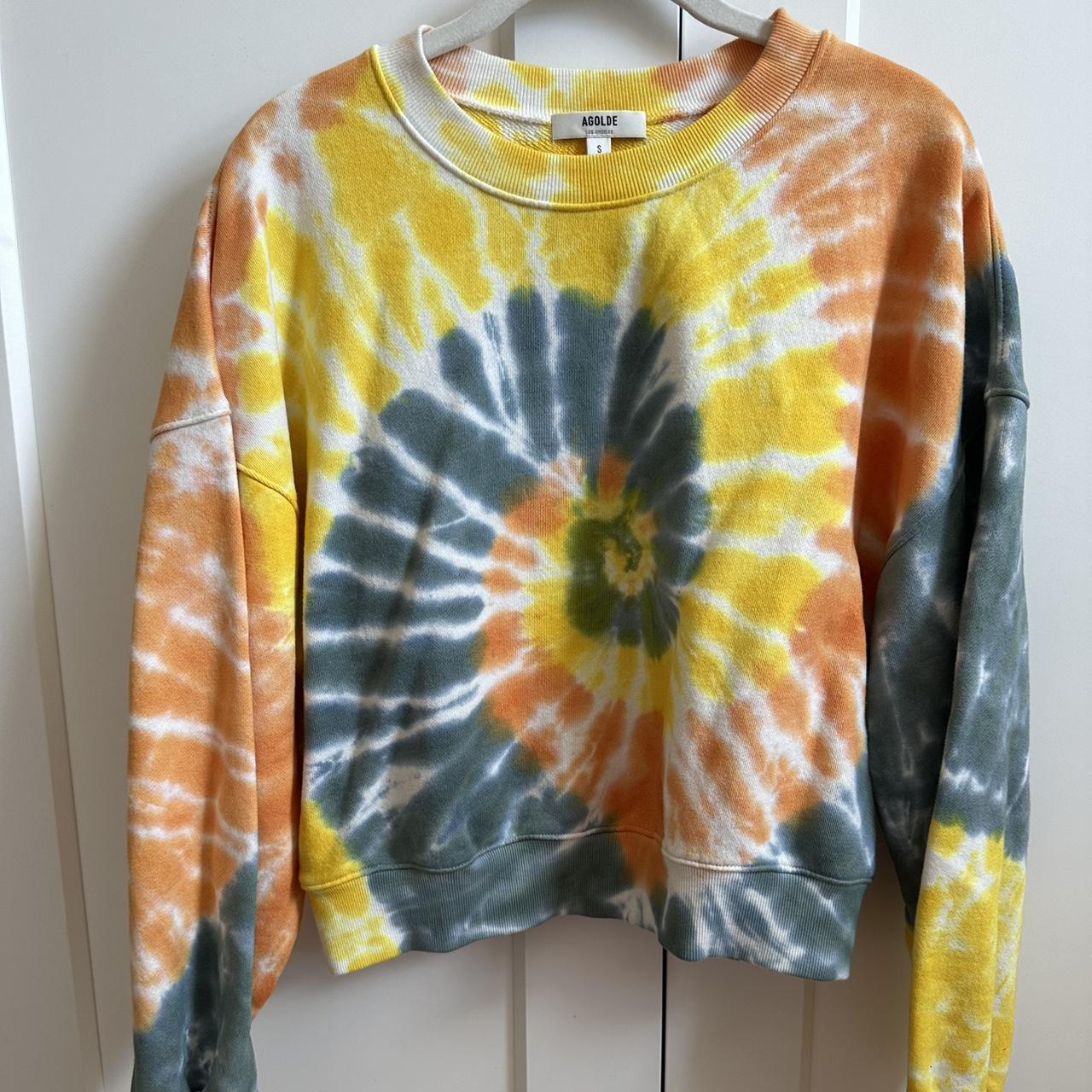 Agolde tie dye sweater sweatshirt material in