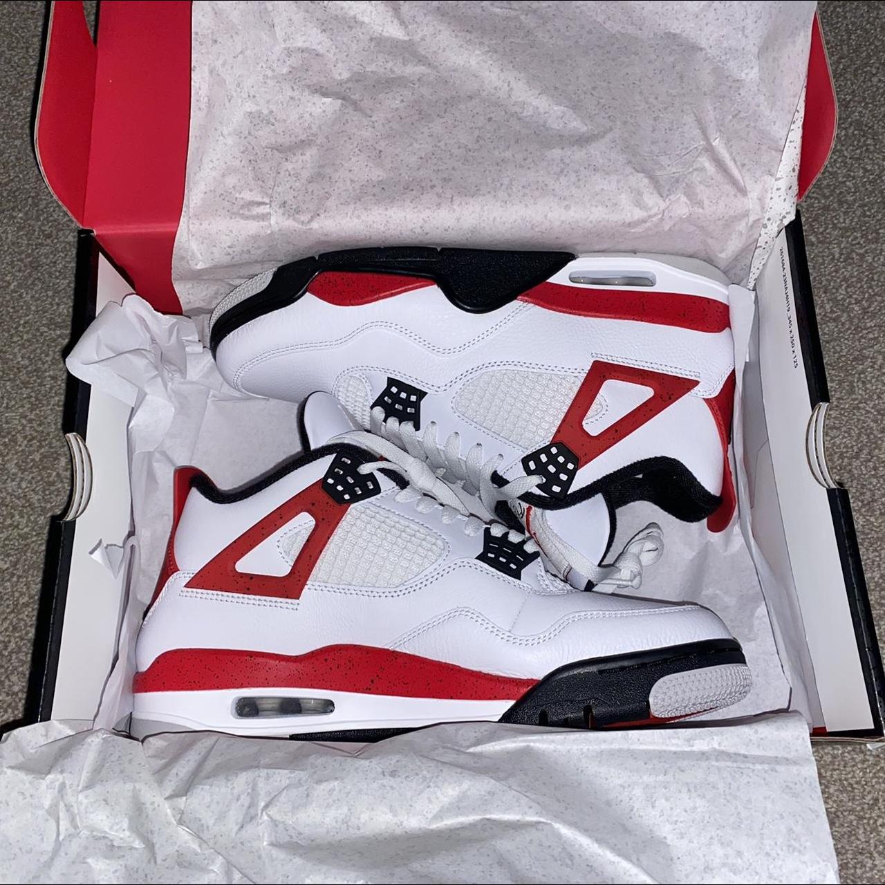 jordan 4 retros red and white