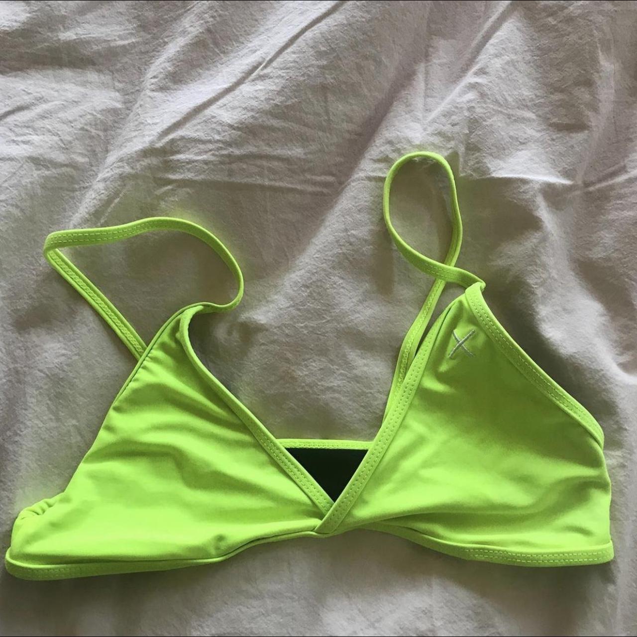 Boutinela Neon Lime Green Bikini Top Rave Depop