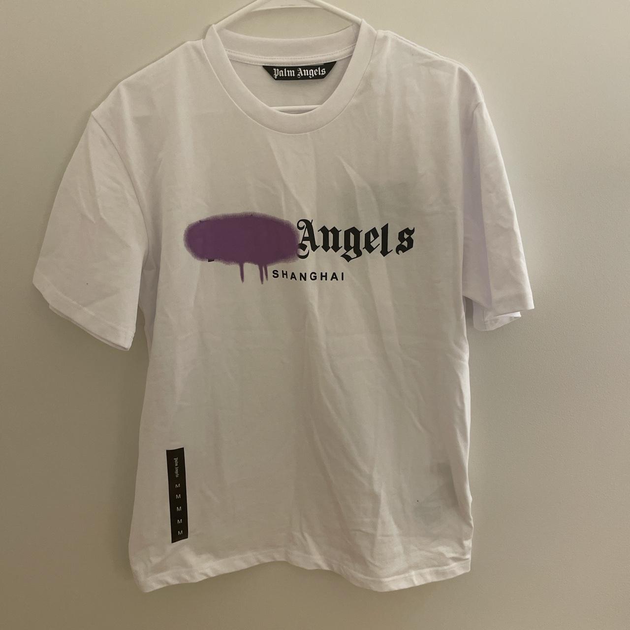 Palm Angels Men's White T-shirt | Depop