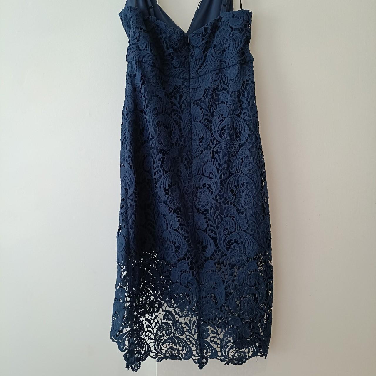 SHOWPO TYPICAL LOVER DRESS IN NAVY LACE, Navy