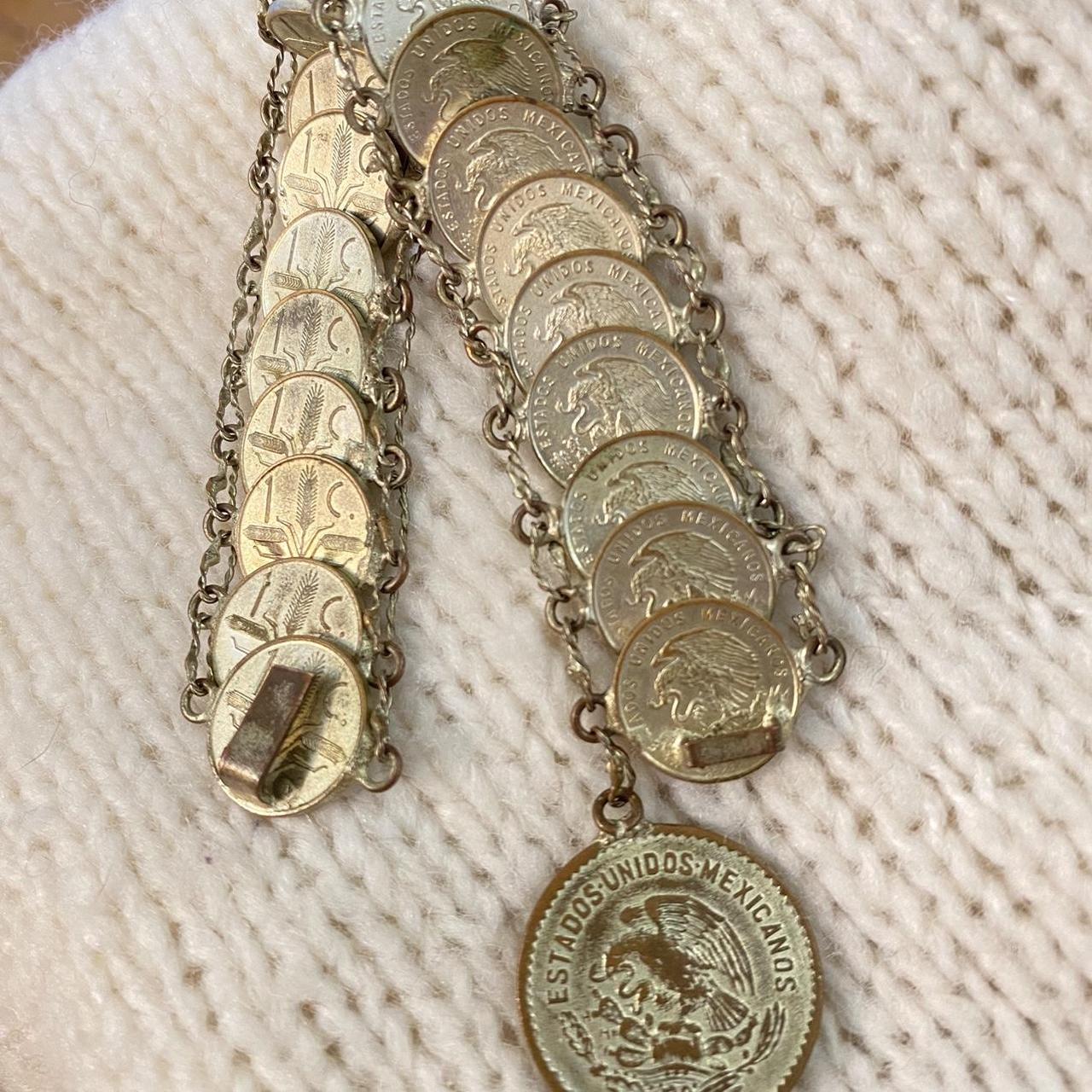 Mexican gold clearance coin bracelet