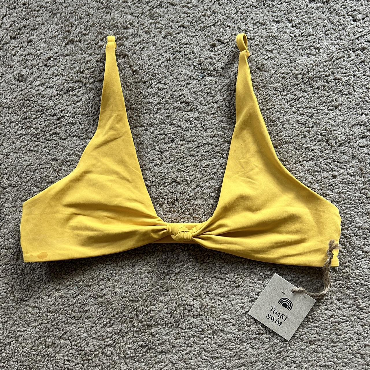 Toast Swim mustard yellow bikini top Size Never... - Depop